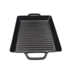 Comal rectangular grill de hierro fundido de 33x27 cm